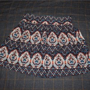Forever 21 Geometric Tribal Skater skirt